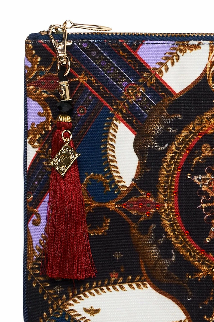 Camilla EBoutique (US) Up To 30% Off SMALL CANVAS CLUTCH SOLID NAVY