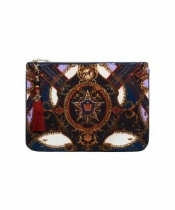 Camilla EBoutique (US) Up To 30% Off SMALL CANVAS CLUTCH SOLID NAVY