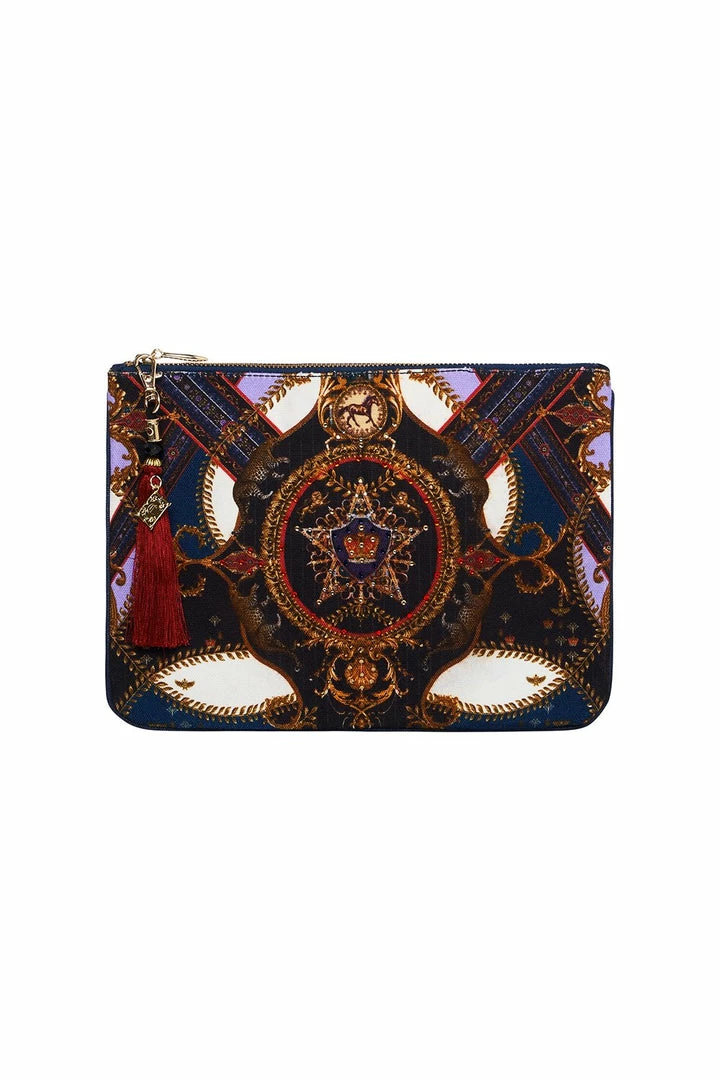 Camilla EBoutique (US) Up To 30% Off SMALL CANVAS CLUTCH SOLID NAVY