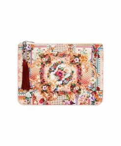 Camilla EBoutique (US) SMALL CANVAS CLUTCH SUMMONED BY A ROSE Up To 30% Off