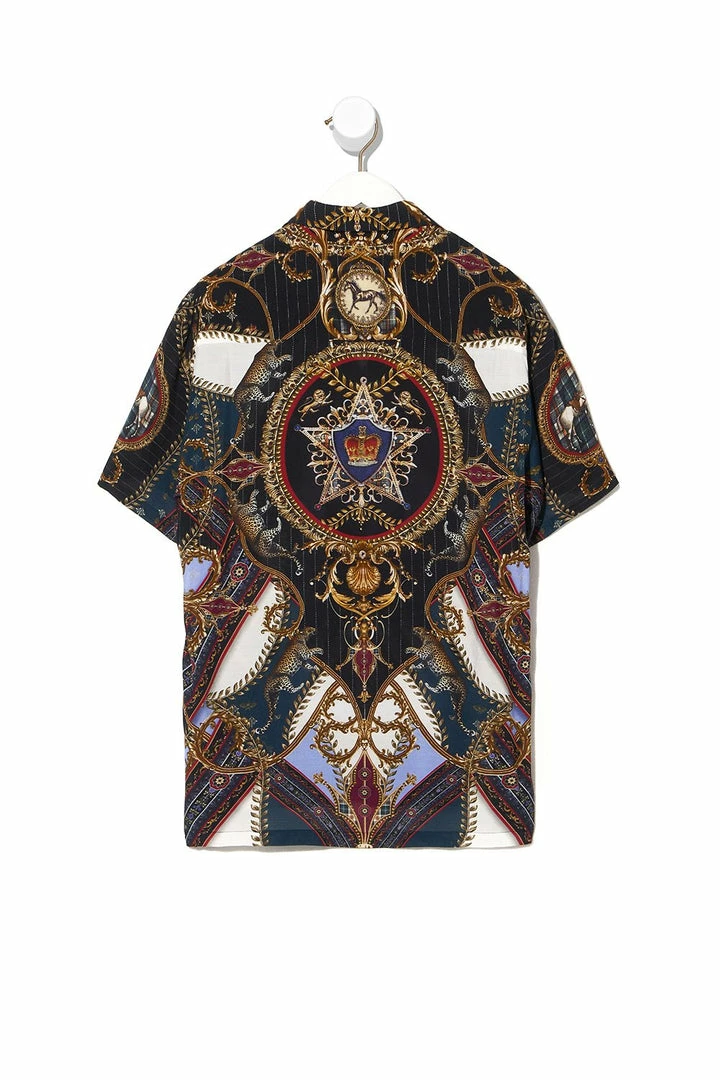 Camilla EBoutique (US) Up To 30% Off SHORT SLEEVE CAMP COLLARED SHIRT DINING HALL DARLING