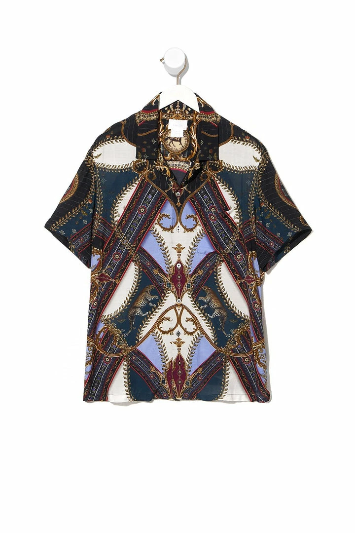 Camilla EBoutique (US) Up To 30% Off SHORT SLEEVE CAMP COLLARED SHIRT DINING HALL DARLING