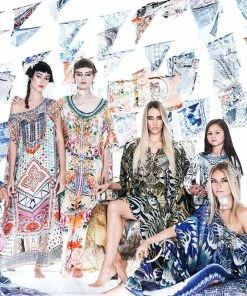 Camilla EBoutique (US) SHORT ROUND NECK KAFTAN FLOWER HOUR Resort