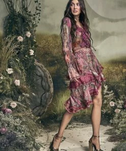 Camilla EBoutique (US) Up To 50% Off LACE UP RUFFLE BLOUSE LOTUS LOVERS