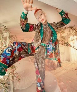 Camilla EBoutique (US) ROLL COLLAR PYJAMA JACKET JEWEL OF JUPITER