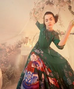 Camilla EBoutique (US) LONG GATHERED PANEL DRESS EMERALD'S ORBIT Up To 40% Off