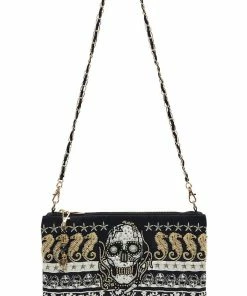 Camilla EBoutique (US) EMBELLISHED SATIN MINI BAG MIDNIGHT PEARL