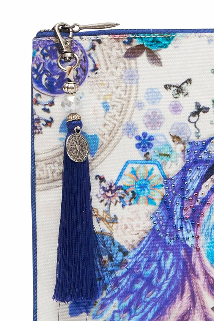 Camilla EBoutique (US) SMALL CANVAS CLUTCH WHITE SIDE OF THE MOON