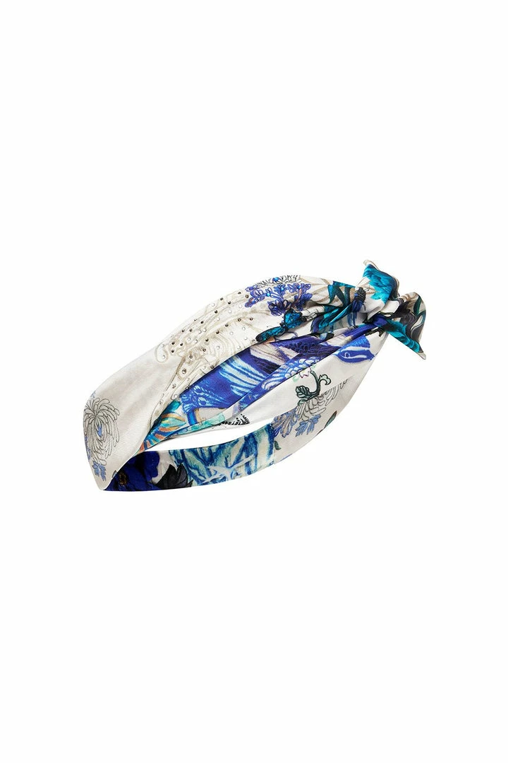 Camilla EBoutique (US) WOVEN TWIST HEADBAND WHITE SIDE OF THE MOON