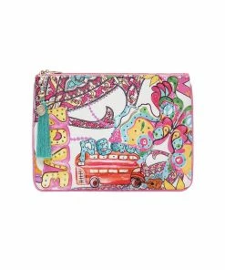 Camilla EBoutique (US) SMALL CANVAS CLUTCH LET THE SUN SHINE Up To 30% Off