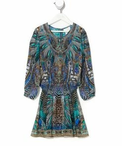 Camilla EBoutique (US) Up To 30% Off KIDS RELAXED SHIRRED WAIST DRESS 12-14 ANIMAL ARMY