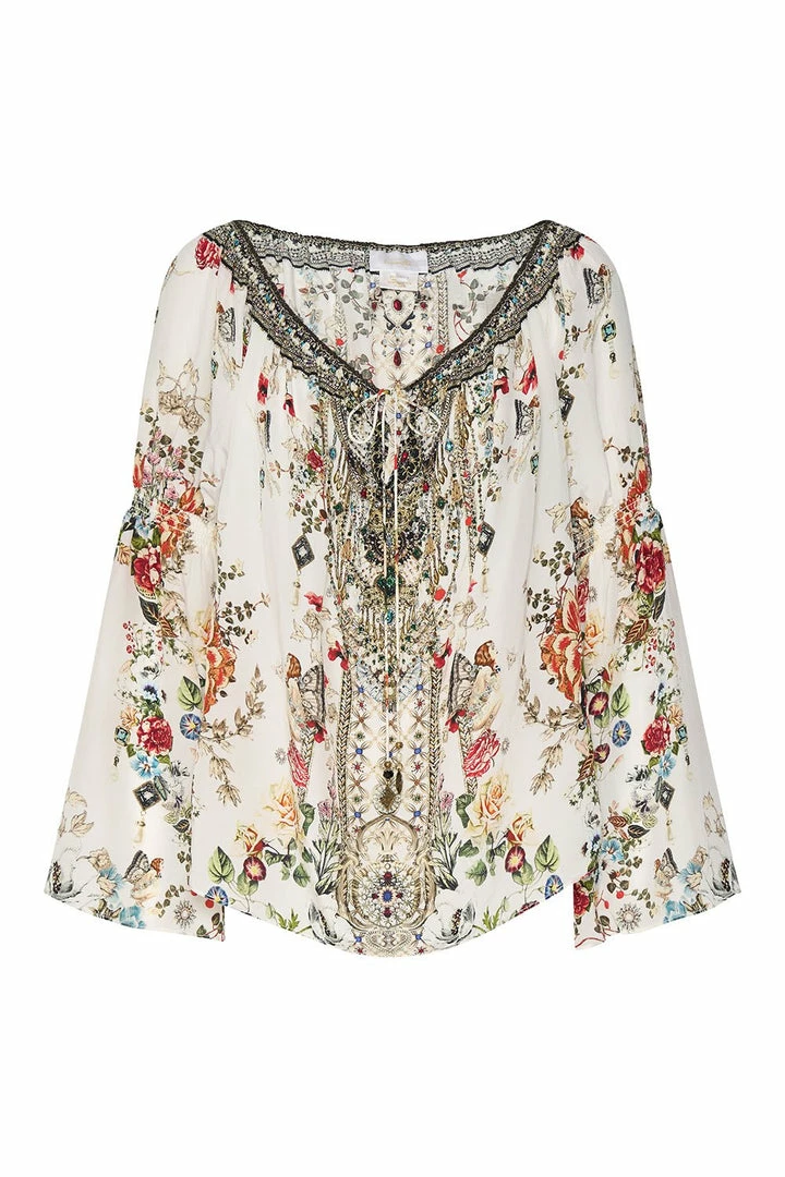 Camilla EBoutique (US) Up To 30% Off DROP SHOULDER BELL SLEEVE TOP SHAKESPEARES GARDEN