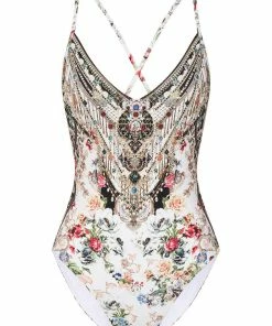 Camilla EBoutique (US) V NECK HIGH LEG ONE PIECE SHAKESPEARES GARDEN