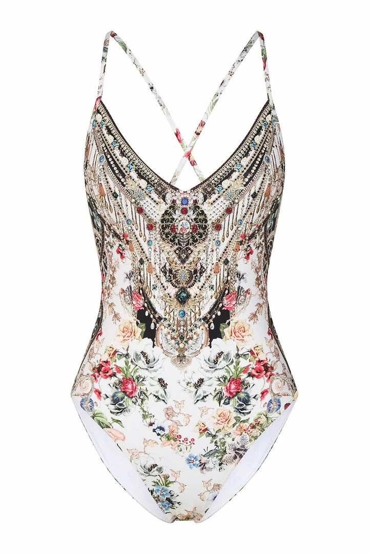 Camilla EBoutique (US) V NECK HIGH LEG ONE PIECE SHAKESPEARES GARDEN