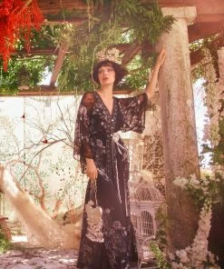 Camilla EBoutique (US) LONG DRESS WITH TIE FRONT MOONSHINE BLOOM Up To 40% Off