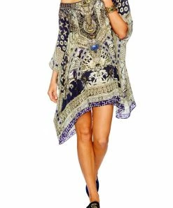 Camilla EBoutique (US) SHORT ROUND NECK KAFTAN A LITTLE PAST TWILIGHT