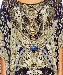 Camilla EBoutique (US) SHORT ROUND NECK KAFTAN A LITTLE PAST TWILIGHT