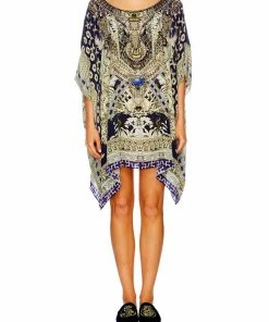 Camilla EBoutique (US) SHORT ROUND NECK KAFTAN A LITTLE PAST TWILIGHT
