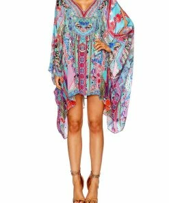 Camilla EBoutique (US) Resort SPLIT SHOULDER SHORT KAFTAN FESTIVAL FRIENDS