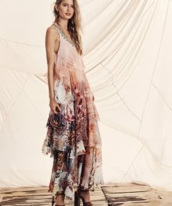 Camilla EBoutique (US) Up To 30% Off LAYERED FRILL LONG DRESS COASTAL TREASURE