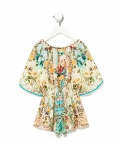 Camilla EBoutique (US) KIDS 3/4 FLARE SLEEVE PLAYSUIT TEA AND HONEY Up To 30% Off