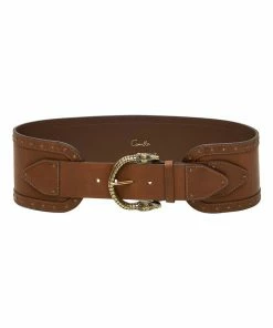 Camilla EBoutique (US) CINCHED LEATHER BELT TAN