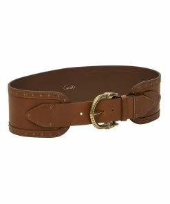 Camilla EBoutique (US) CINCHED LEATHER BELT TAN
