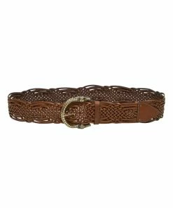 Camilla EBoutique (US) WOVEN LEATHER BELT TAN