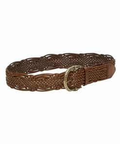 Camilla EBoutique (US) WOVEN LEATHER BELT TAN