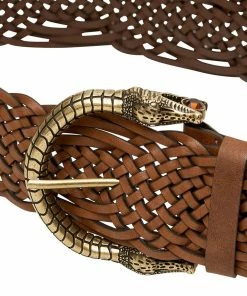 Camilla EBoutique (US) WOVEN LEATHER BELT TAN
