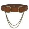 Camilla EBoutique (US) DOUBLE CROC LEATHER BELT TAN Up To 30% Off