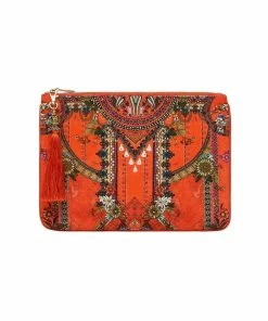 Camilla EBoutique (US) SMALL CANVAS CLUTCH WONDERING WARATAH