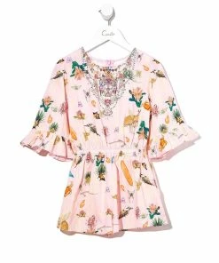 Camilla EBoutique (US) Up To 30% Off KIDS PLAYSUIT WITH FRILL SLEEVE OVER THE RAINBOW
