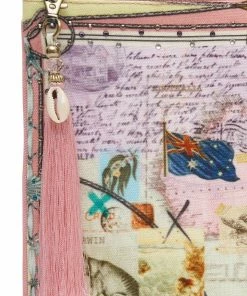 Camilla EBoutique (US) SMALL CANVAS CLUTCH POSTCARDS FROM THEN Up To 30% Off