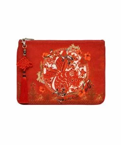 Camilla EBoutique (US) SMALL CANVAS CLUTCH SOLID RED