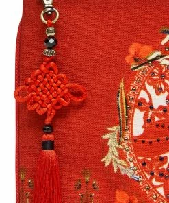 Camilla EBoutique (US) SMALL CANVAS CLUTCH SOLID RED