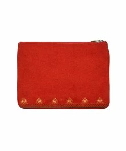 Camilla EBoutique (US) SMALL CANVAS CLUTCH SOLID RED