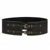 Camilla EBoutique (US) WIDE DOUBLE BUCKLE BELT SOLID BLACK Accessories