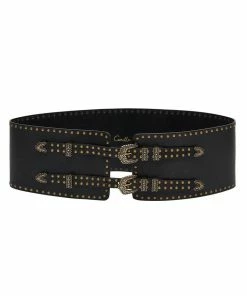 Camilla EBoutique (US) WIDE DOUBLE BUCKLE BELT SOLID BLACK Accessories