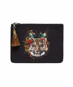 Camilla EBoutique (US) SMALL CANVAS CLUTCH EMERALD'S ORBIT