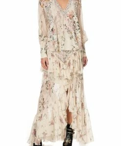 Camilla EBoutique (US) Up To 50% Off SHIRRED CUFF BLOUSE PHOENIX FLOWER