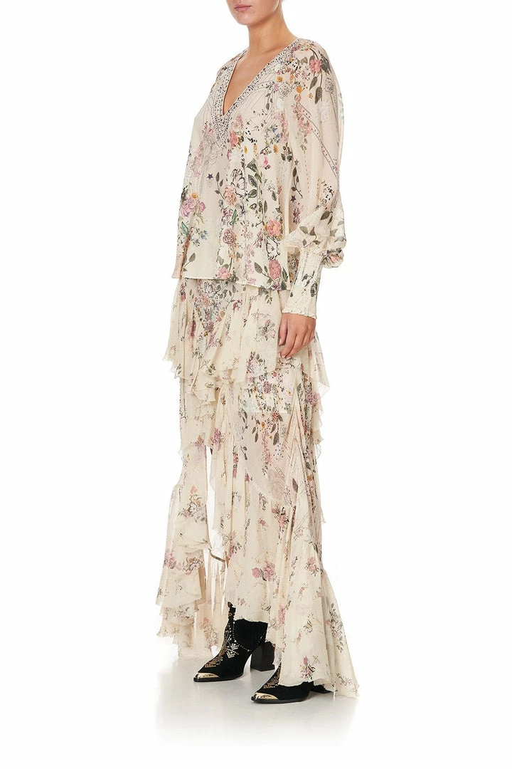 Camilla EBoutique (US) Up To 50% Off SHIRRED CUFF BLOUSE PHOENIX FLOWER