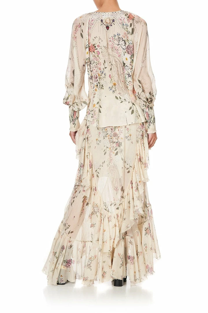 Camilla EBoutique (US) Up To 50% Off SHIRRED CUFF BLOUSE PHOENIX FLOWER