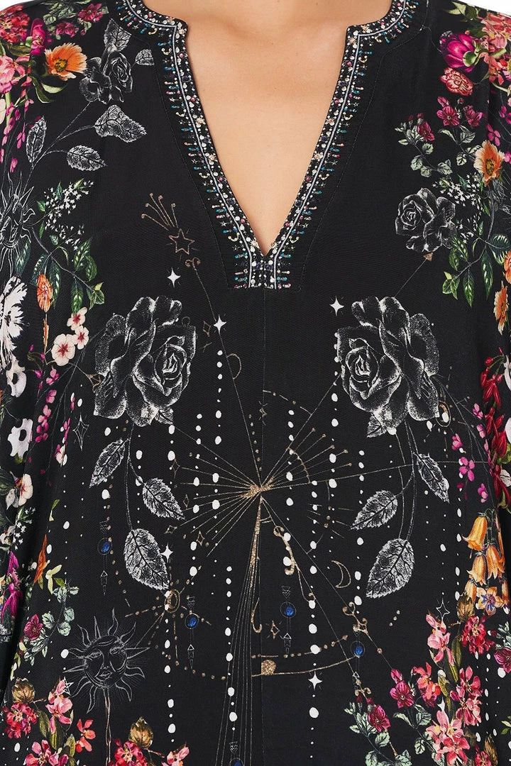 Camilla EBoutique (US) JERSEY SHORT KAFTAN WITH CURVED HEM TO THE GYPSY