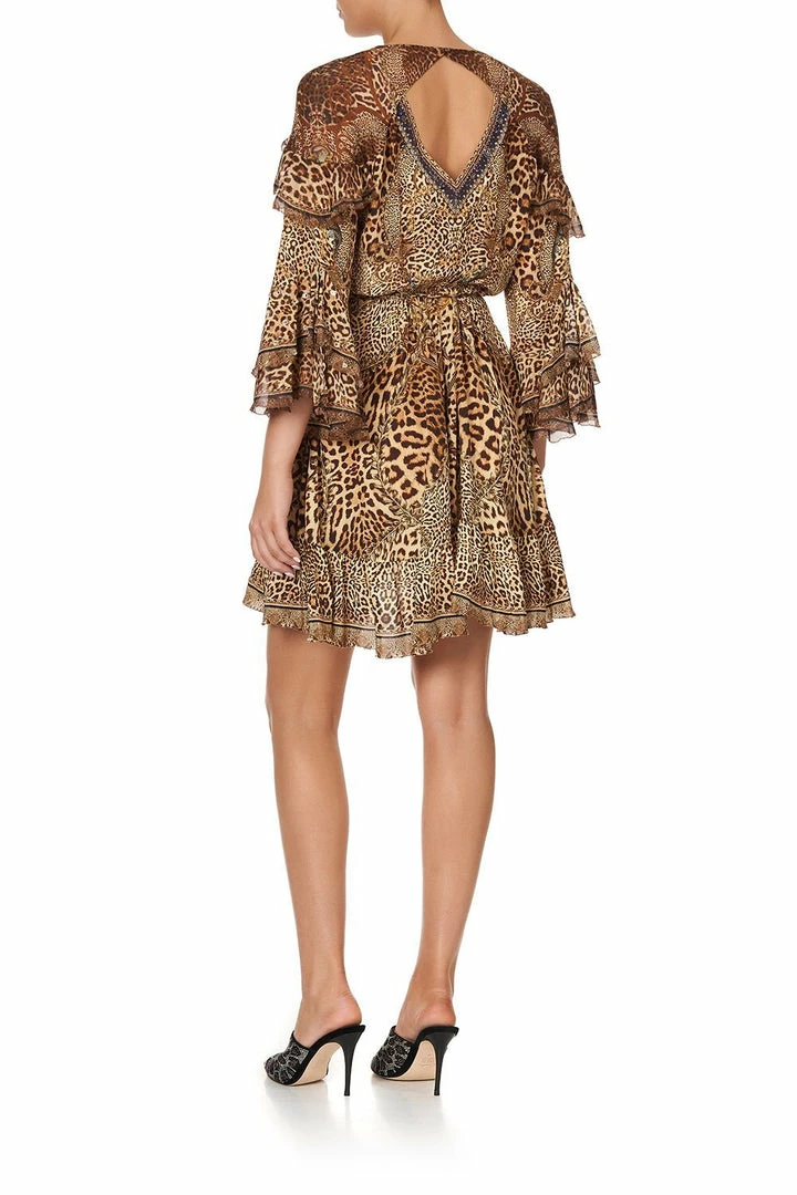 Camilla EBoutique (US) SHORT WRAP DRESS WITH RUFFLES LADY LODGE Sale Clothing