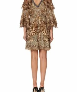 Camilla EBoutique (US) SHORT WRAP DRESS WITH RUFFLES LADY LODGE Sale Clothing