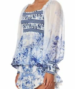 Camilla EBoutique (US) SHIRRED BODICE BLOUSE HIGH TEA