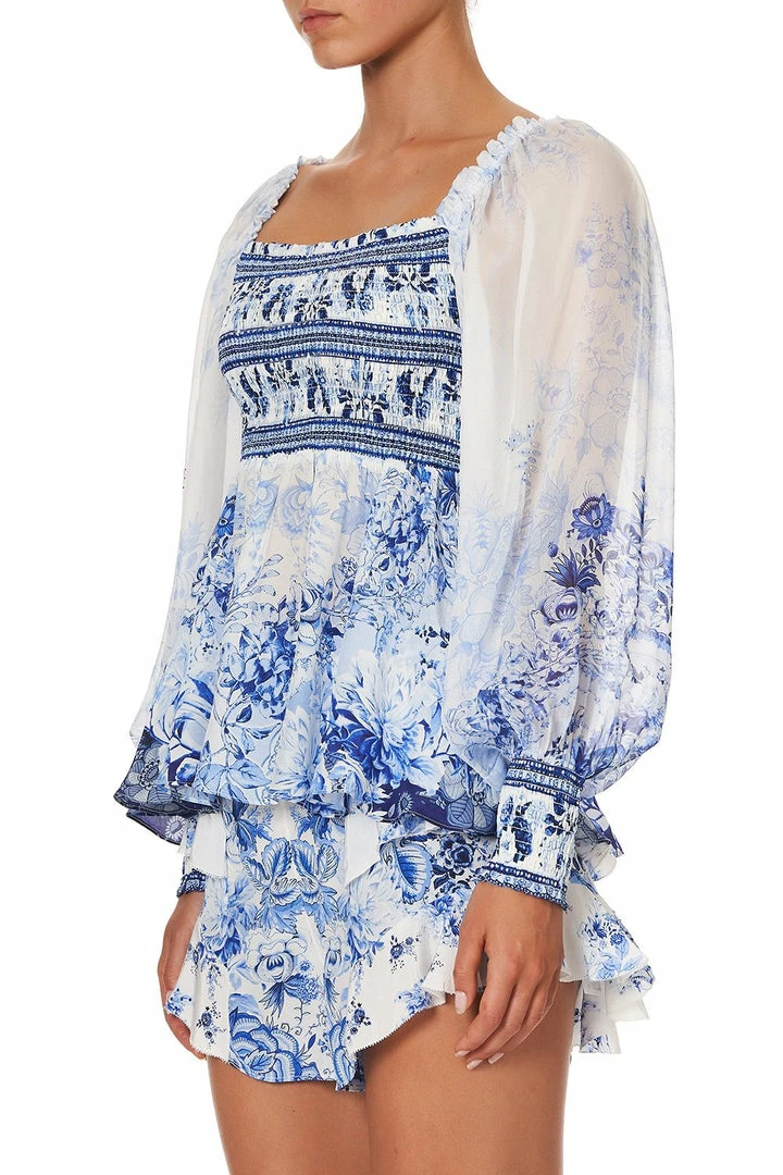 Camilla EBoutique (US) SHIRRED BODICE BLOUSE HIGH TEA