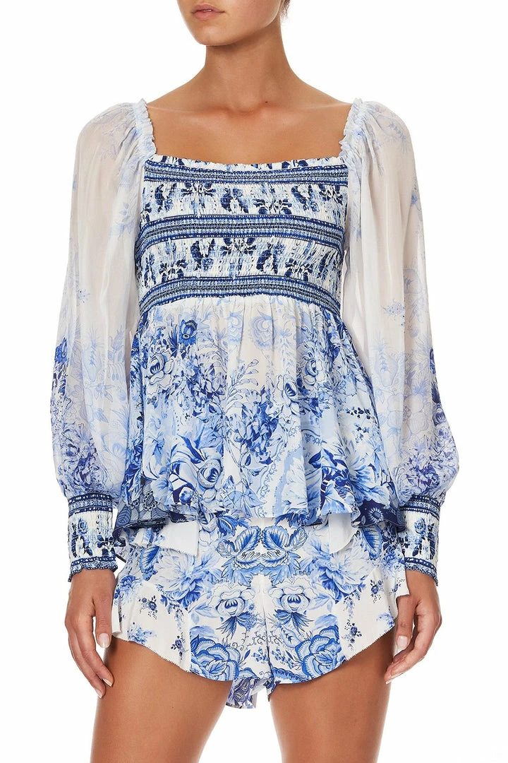 Camilla EBoutique (US) SHIRRED BODICE BLOUSE HIGH TEA