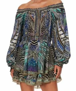 Camilla EBoutique (US) TIERED MINI DRESS ANIMAL ARMY Up To 30% Off